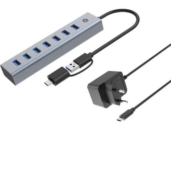 Conceptronic 7-PORT USB 3.0 HUB WITH POWER ADAPT